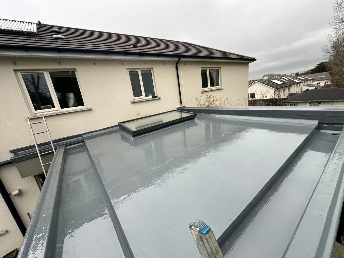 Weatherproof Pro PU polyurethane flat roof coating applied to rear extension South Dublin